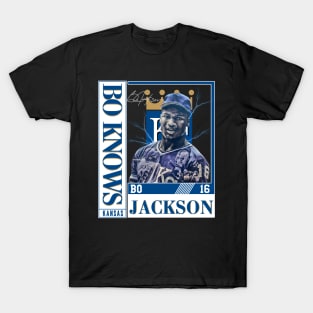 Bo Jackson Bo Knows Signature Vintage Legend Baseball Football Bootleg Rap Graphic Style T-Shirt